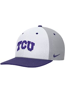 Nike TCU Horned Frogs White Pro Square Visor Flat Brim Mens Snapback Hat