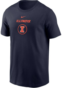 Illinois Fighting Illini Navy Blue Nike Primary Logo Legend Short Sleeve T Shirt