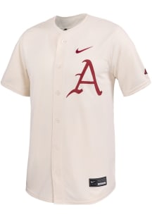 Nike Arkansas Razorbacks Mens White Limited Full Button Baseball Jersey