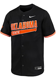 Nike Oklahoma State Cowboys Mens Black Limited Full Button Baseball Jersey