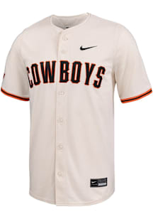 Nike Oklahoma State Cowboys Mens White Limited Full Button Baseball Jersey