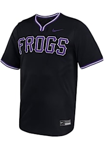 Nike TCU Horned Frogs Mens Black Limited Vneck Baseball Jersey