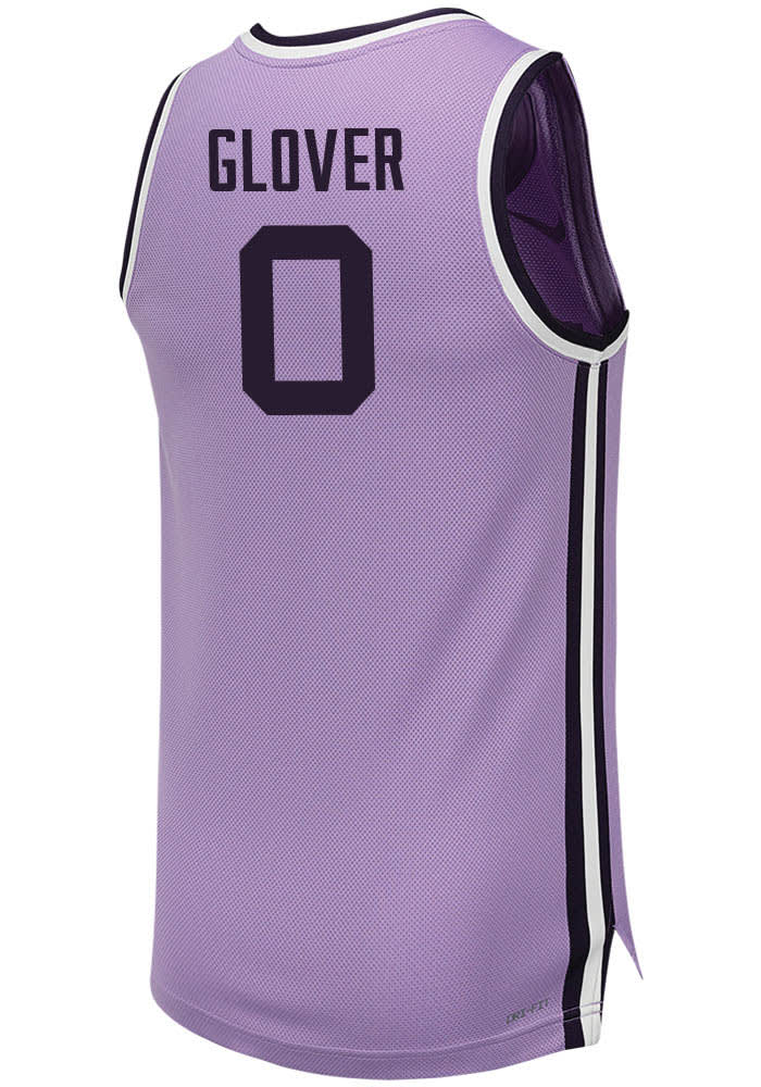 Ques Glover Nike K-State Wildcats Lavender Replica Name And Number Jersey