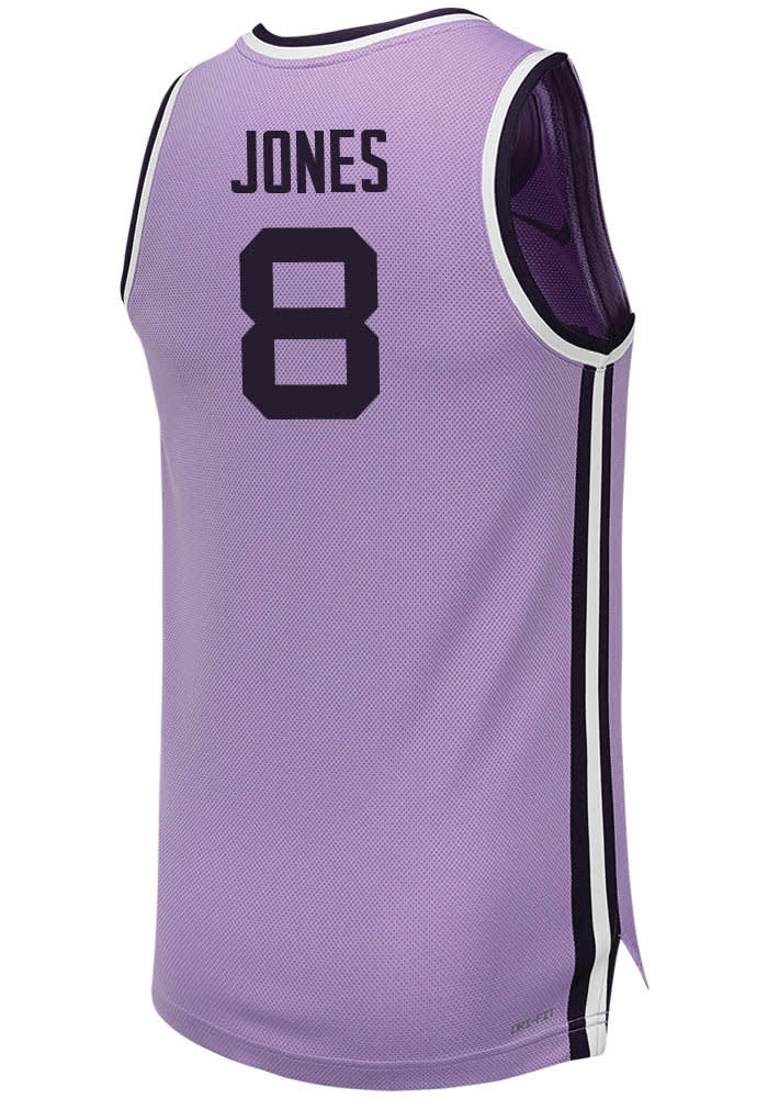 RJ Jones Nike K-State Wildcats Lavender Replica Name And Number Jersey
