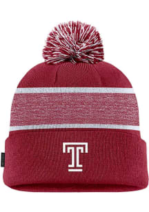 Nike Temple Owls Crimson Peak Beanie Pom Mens Knit Hat