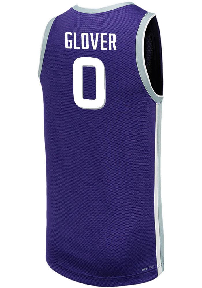 Ques Glover Nike K-State Wildcats Purple Replica Name And Number Jersey
