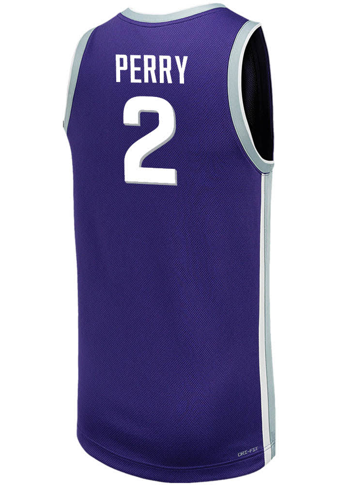 Tylor Perry Nike K-State Wildcats Purple Replica Name And Number Jersey