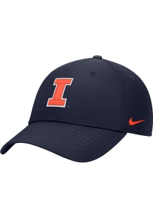 Nike Navy Blue Illinois Fighting Illini Club Cap Unstructured ADJ Adjustable Hat