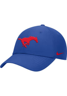 Nike SMU Mustangs Club Cap Unstructured ADJ Adjustable Hat - Blue
