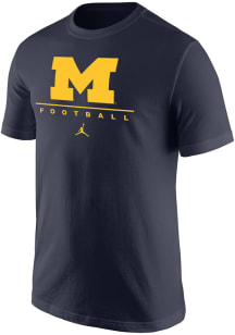 Nike Michigan Wolverines Navy Blue Jordan Core Short Sleeve T Shirt