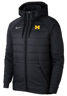 Nike Michigan Wolverines Mens Navy Blue Winterized Therma Medium Weight Jacket