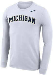 Nike Michigan Wolverines White Legend Long Sleeve T-Shirt