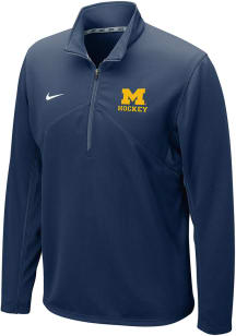 Nike Michigan Wolverines Mens Navy Blue Training Long Sleeve 1/4 Zip Pullover