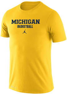 Nike Michigan Wolverines Yellow Jordan Legend Short Sleeve T Shirt