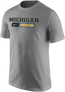 Nike Michigan Wolverines Grey Core Short Sleeve T Shirt