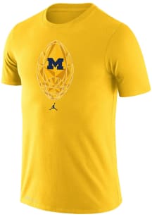 Michigan Wolverines Yellow Nike Jordan Legend Short Sleeve T Shirt