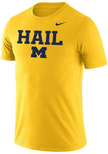 Nike Michigan Wolverines Yellow Legend Short Sleeve T Shirt
