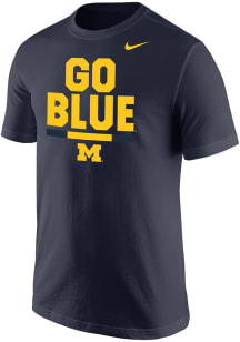 Nike Michigan Wolverines Navy Blue Core Short Sleeve T Shirt