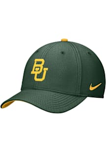 Nike Baylor Bears Mens Green Dri Fit Structured Swooshflex Flex Hat