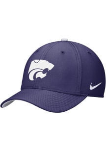 K-State Wildcats Nike Dri Fit Structured Swooshflex Flex Hat - Purple