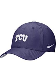 Nike TCU Horned Frogs Mens Purple Dri Fit Structured Swooshflex Flex Hat