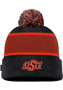 Nike Oklahoma State Cowboys Black Peak Beanie Pom Mens Knit Hat