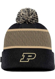 Purdue Boilermakers Nike Peak Beanie Pom Mens Knit Hat - Black