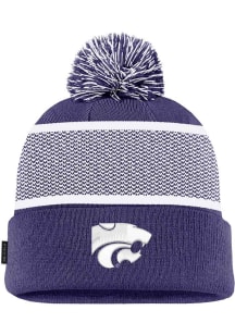 K-State Wildcats Nike Peak Beanie Pom Mens Knit Hat - Purple