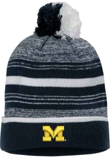 Nike Michigan Wolverines Navy Blue Trail Stripe Beanie Mens Knit Hat