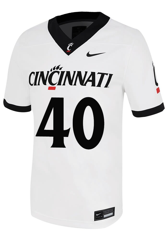 Kamari Burns  Nike Cincinnati Bearcats White Logo NIL Game Name And Number Football Jersey