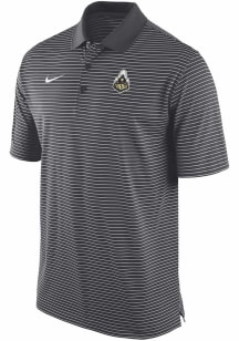 Mens Purdue Boilermakers Charcoal Nike Alt Logo Stripe Short Sleeve Polo Shirt