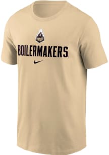 Purdue Boilermakers Gold Nike Alt Logo Short Sleeve T Shirt