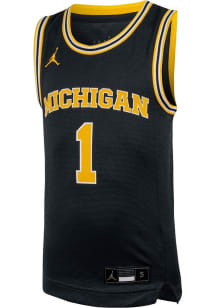 Youth Michigan Wolverines Navy Blue Nike Replica Basketball Jersey Jersey