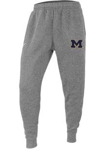 Nike Michigan Wolverines Mens Grey Club Fleece Sweatpants