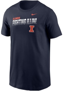 Youth Illinois Fighting Illini Navy Blue Nike Legend Design Short Sleeve T-Shirt