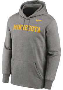 Mens Minnesota Golden Gophers Maroon Nike Wordmark Long Sleeve Hoodie