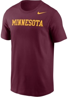 Minnesota Golden Gophers Maroon Nike Wordmark Legend Short Sleeve T Shirt