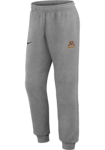 Mens Minnesota Golden Gophers Grey Nike Logo Wordmark Therma Pants