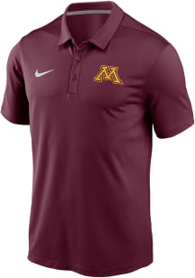 Mens Minnesota Golden Gophers Maroon Nike Primary Logo Varsity Short Sleeve Polo Shirt