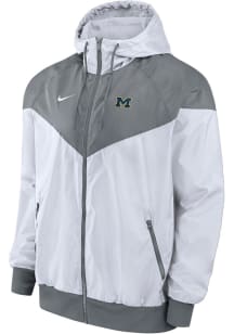 Nike Michigan Wolverines Mens White Windrunner Light Weight Jacket