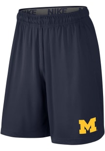 Nike Michigan Wolverines Mens Navy Blue Fly Knit Shorts