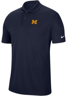 Mens Michigan Wolverines Navy Blue Nike Victory Solid Short Sleeve Polo Shirt