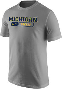 Michigan Wolverines Grey Nike Core Draft Short Sleeve T Shirt