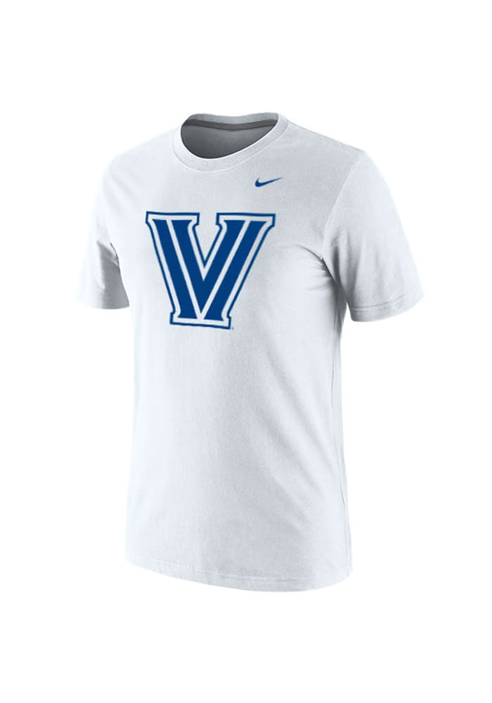 Nike Villanova Wildcats White Logo Short Sleeve T Shirt