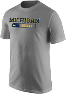 Michigan Wolverines Grey Nike Core Type Short Sleeve T Shirt