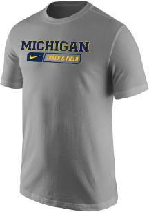 Michigan Wolverines Grey Nike Core Layout Short Sleeve T Shirt