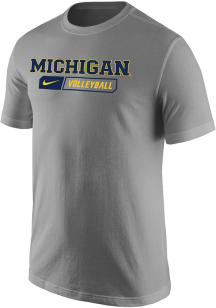 Michigan Wolverines Grey Nike Core Short Sleeve T Shirt