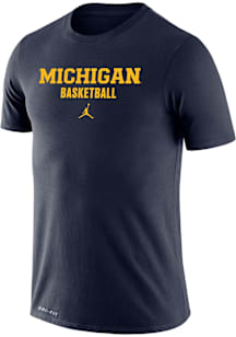 Nike Michigan Wolverines Yellow Jordan Basketball Legend Short Sleeve T Shirt