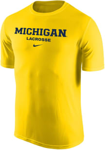 Michigan Wolverines Yellow Nike Legend Short Sleeve T Shirt