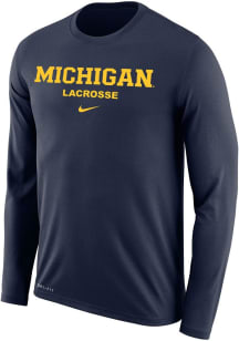 Mens Michigan Wolverines Navy Blue Nike Legend Long Sleeve T-Shirt